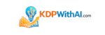 KDPWithAI.com logo featuring an open book, AI lightbulb, and upward arrow representing Amazon KDP publishing and AI-powered self-publishing.