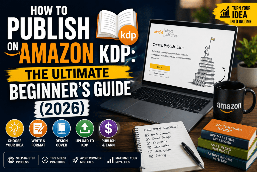 How to Publish on Amazon KDP The Ultimate Beginner's Guide 2026 step by step self publishing process for new authors