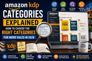 Amazon KDP categories explained guide showing how to choose the right book categories for higher rankings, better visibility, and increased sales on Amazon in 2026.