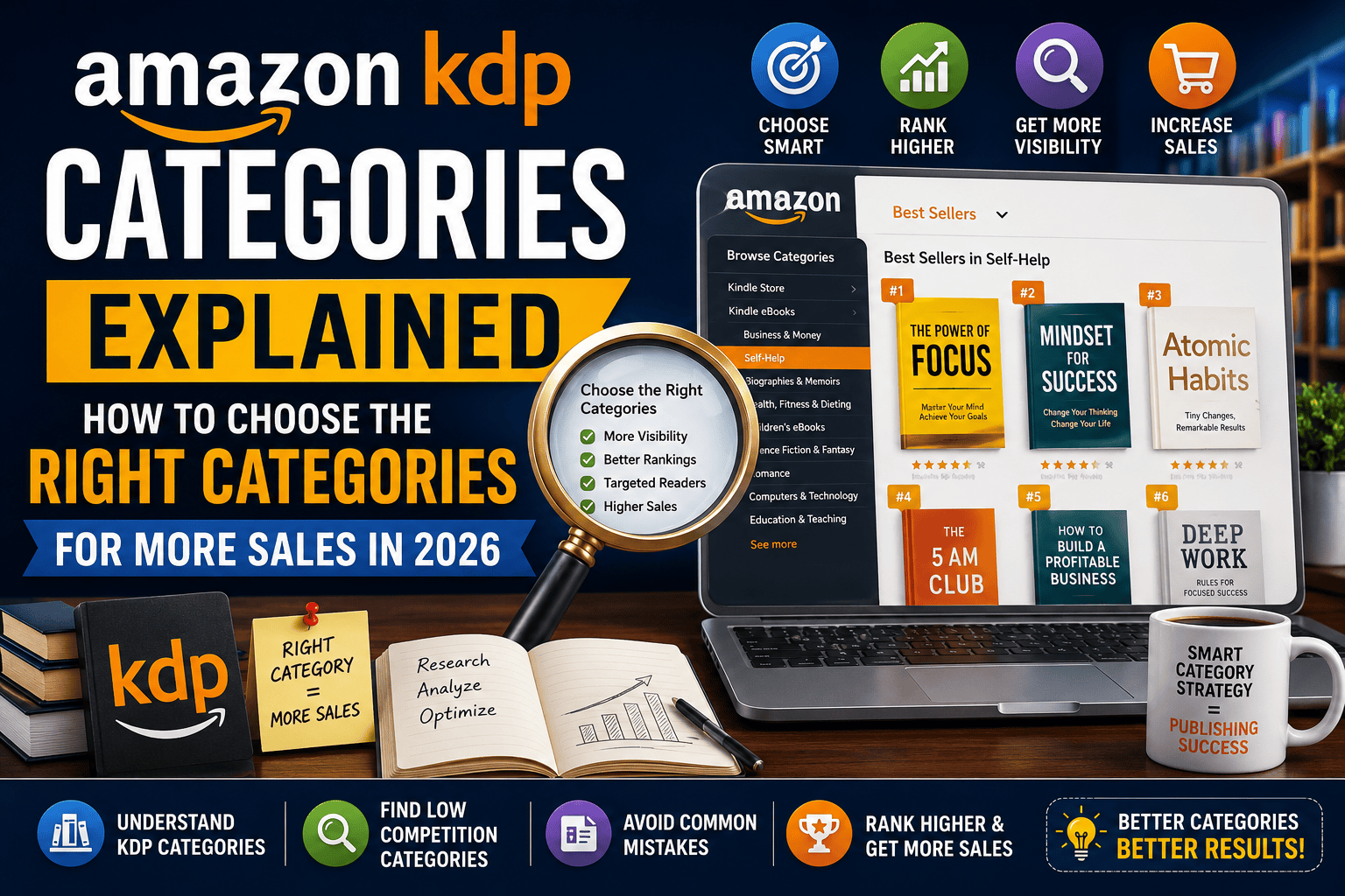 Amazon KDP Categories Explained: How to Choose the Right Categories for More Sales in 2026