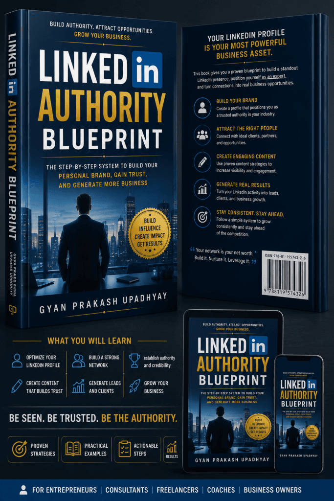 Business and LinkedIn marketing book cover design for entrepreneurs and professionals.